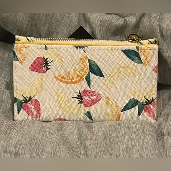 NANETTE LEPORE Juicy Fruits Slim Bifold Wallet With Snap Button Closure. - Picture 9 of 13